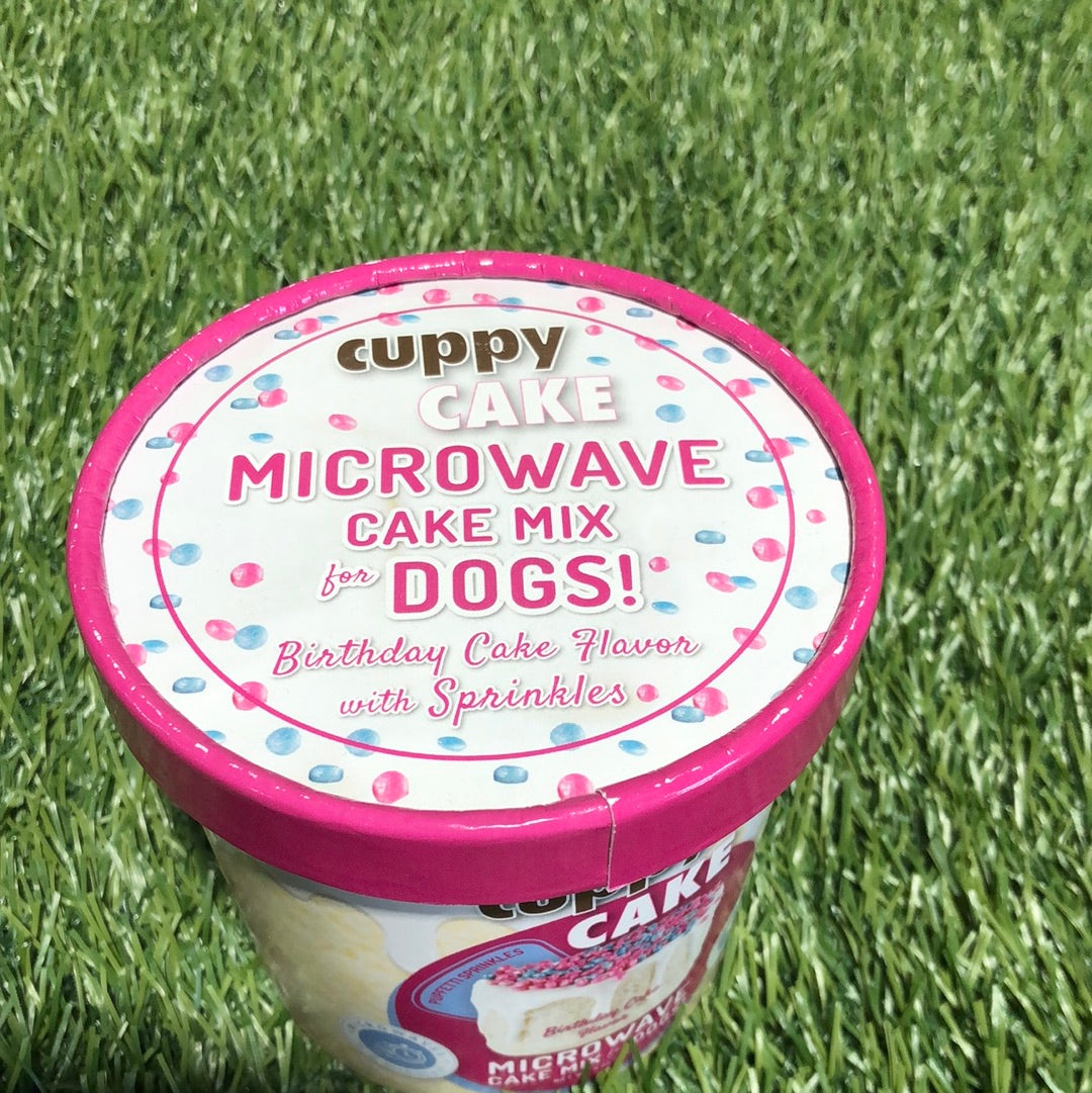 Cuppy Cake Microwave Cake Mix For Dogs Birthday Cake Flavor 3.75oz