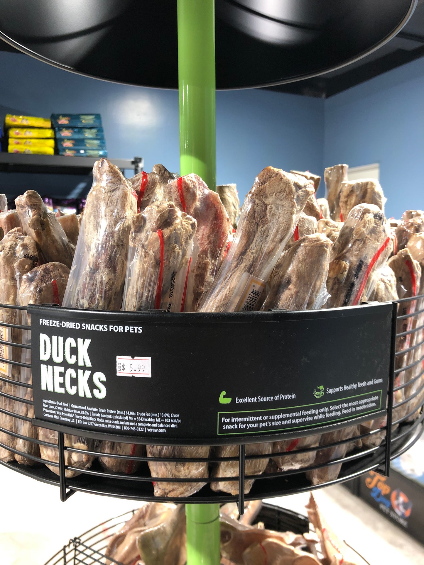 Ve Raw Bar freeze dried Duck Neck