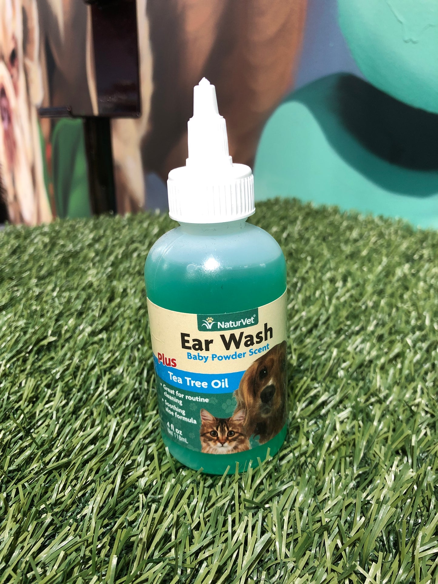 NaturVet Ear Wash Baby Powder Scent