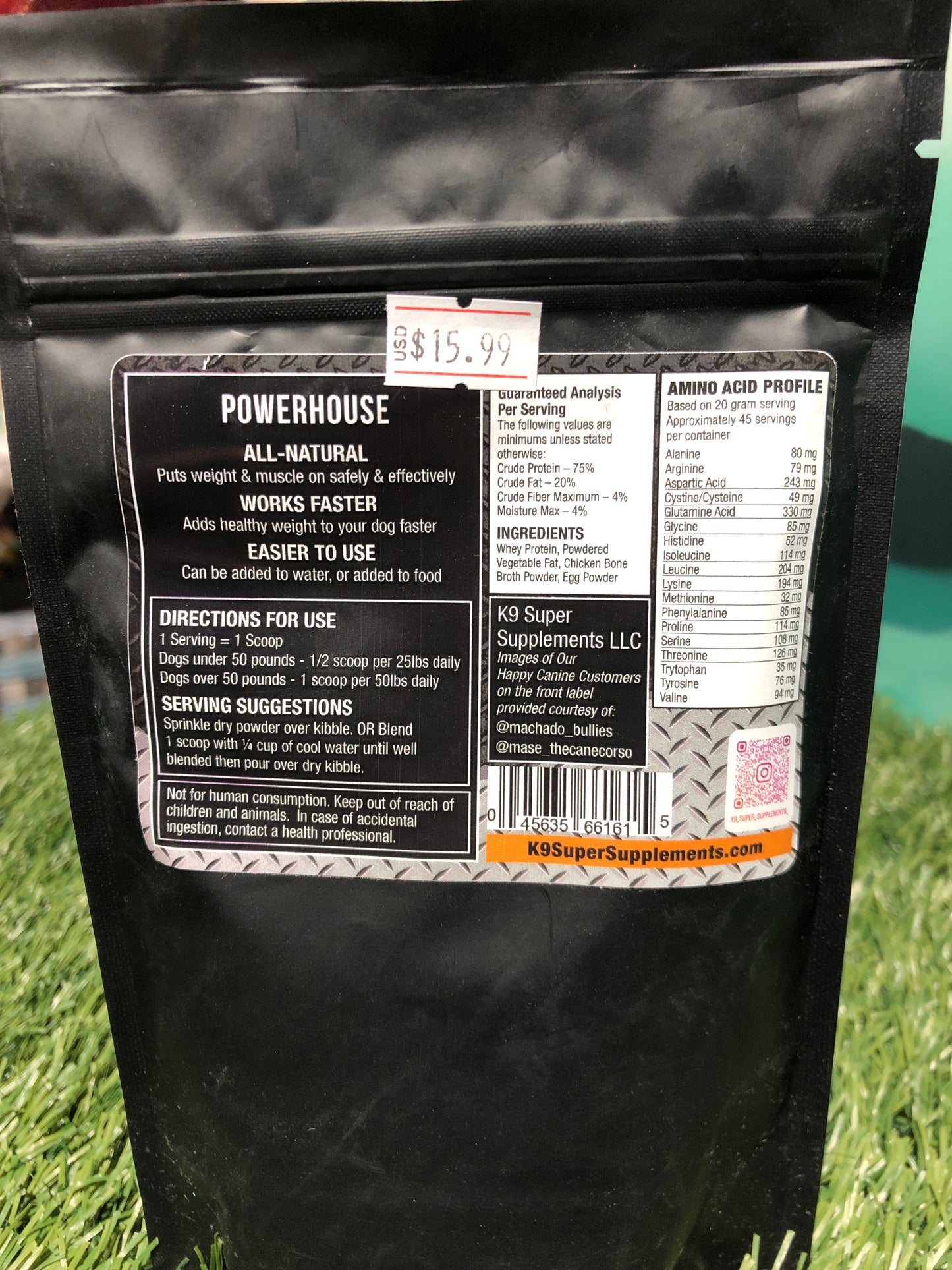 K9 Super Supplements Power House 7 Servings