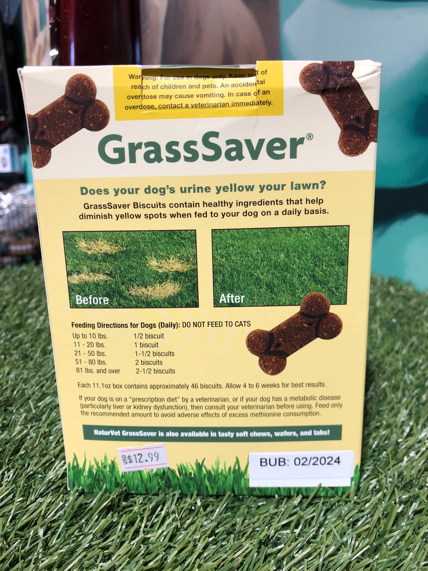 Naturvet Grass Saver Biscuits 11oz