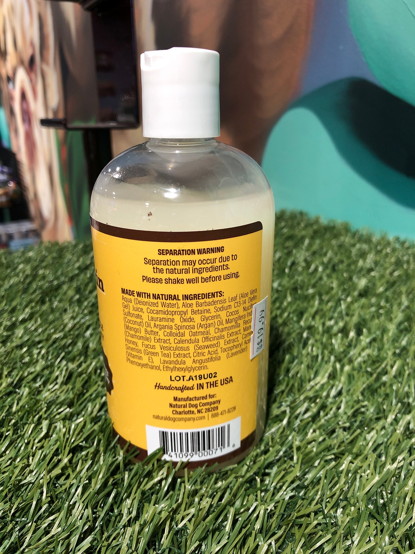 Natural Dog Sensitive Skin Oatmeal Shampoo 12oz