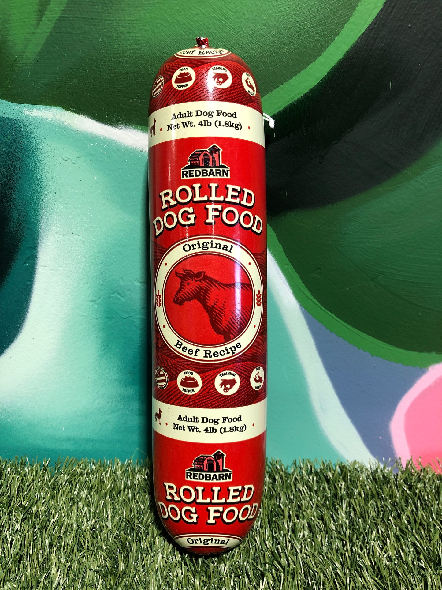 Red Barn Rolled Dog Food Beef 4lbs